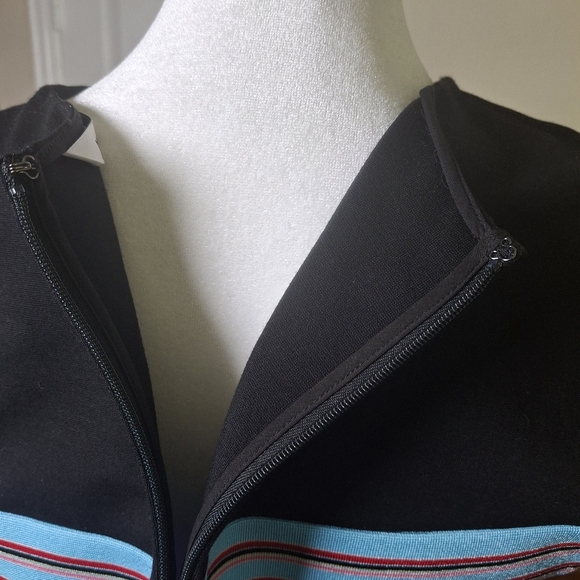 NWT Diane Von Furstenberg Hadlie Black Stripe Midi Sheath Workwear Dress Sz 8 - Picture 13 of 15